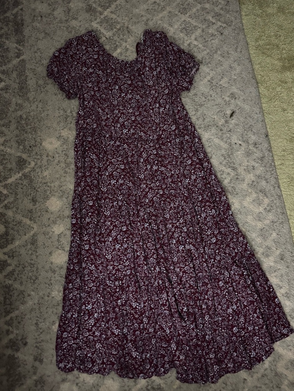 J Crew Women’s Floral Midi Dress in Burgundy